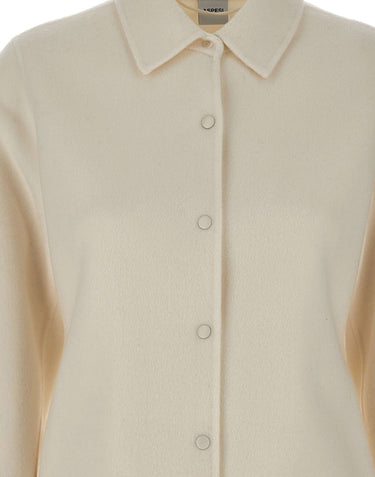 ASPESI Camicia in double di lana WHITE Donna 