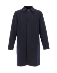 ASPESI Cappotto in double di lana BLUE Uomo 