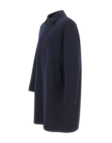 ASPESI Cappotto in double di lana BLUE Uomo 