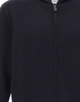 ASPESI Maglia con cappuccio in lana e cotone BLUE Uomo 