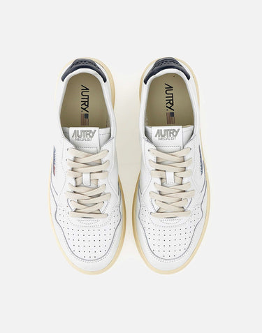 AUTRY Sneakers "Medialist Low" in pelle WHITE Uomo 