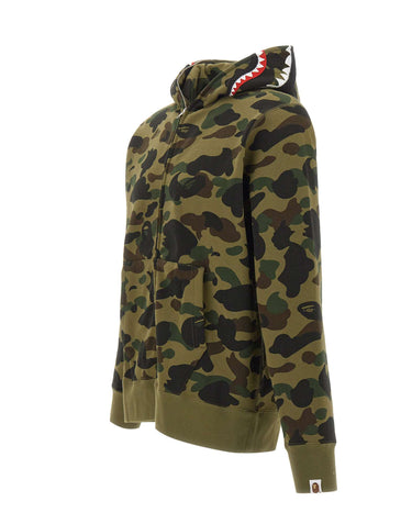 BAPE Felpa con cappuccio "Camo Shark" GREEN Uomo 