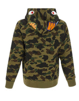 BAPE Felpa con cappuccio "Camo Shark" GREEN Uomo 
