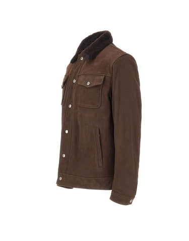 Giacca in pelle scamosciata "Colt" 58207 0029 BARBA 