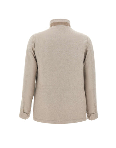 BARBA Giacca in misto lana, seta e cashmere BEIGE Uomo 