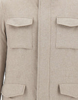 BARBA Giacca in misto lana, seta e cashmere BEIGE Uomo 