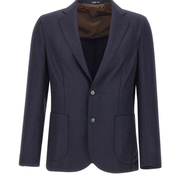 BARBA Blazer "Easy J Mono" BLUE Uomo 