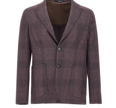 BARBA Blazer in misto lana e cotone PURPLE Uomo 