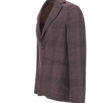 BARBA Blazer in misto lana e cotone PURPLE Uomo 