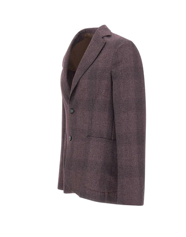 BARBA Blazer in misto lana e cotone PURPLE Uomo 