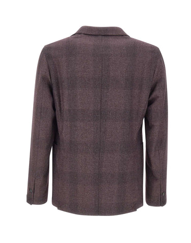 BARBA Blazer in misto lana e cotone PURPLE Uomo 