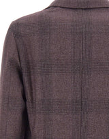 BARBA Blazer in misto lana e cotone PURPLE Uomo 