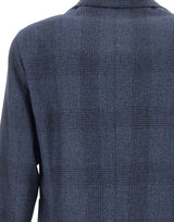 BARBA Blazer in misto lana e cotone BLUE Uomo 