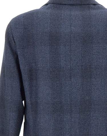 BARBA Blazer in misto lana e cotone BLUE Uomo 