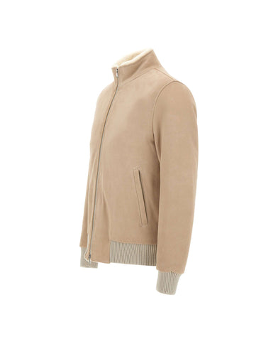 Giacca in pelle scamosciata "Rivet" RIVET5820710 0010 BARBA 