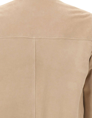 Giacca in pelle scamosciata "Rivet" RIVET5820710 0010 BARBA 