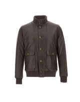 BARBA Giacca in pelle "Vermont" BROWN Uomo 