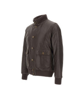 BARBA Giacca in pelle "Vermont" BROWN Uomo 