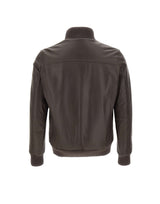 BARBA Giacca in pelle "Vermont" BROWN Uomo 