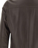 BARBA Giacca in pelle "Vermont" BROWN Uomo 