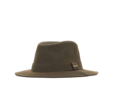 BARBOUR Cappello "Vintage Wax Bushman" GREEN Donna 