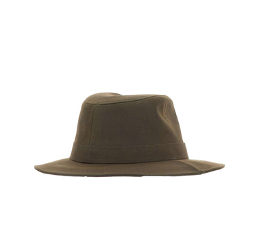 BARBOUR Cappello "Vintage Wax Bushman" GREEN Donna 