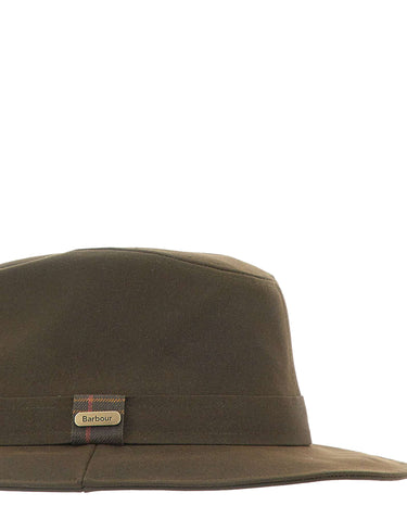 BARBOUR Cappello "Vintage Wax Bushman" GREEN Donna 