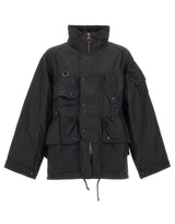 BARBOUR X NORBIT Giacca cerata in tessuto ripstop BLACK Uomo 