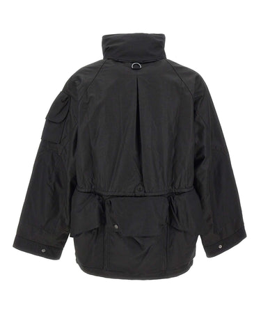 BARBOUR X NORBIT Giacca cerata in tessuto ripstop BLACK Uomo 