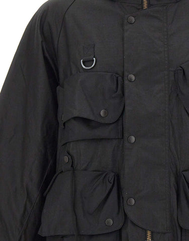 BARBOUR X NORBIT Giacca cerata in tessuto ripstop BLACK Uomo 