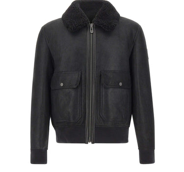 BELSTAFF "Northwind Shearling Jacket" BLACK Uomo 