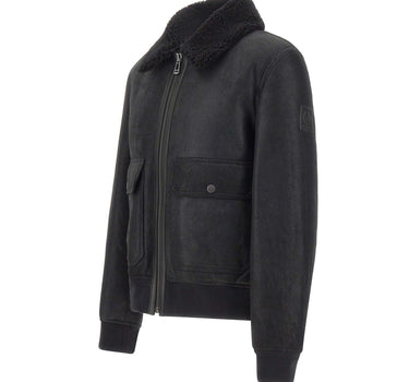 BELSTAFF "Northwind Shearling Jacket" BLACK Uomo 