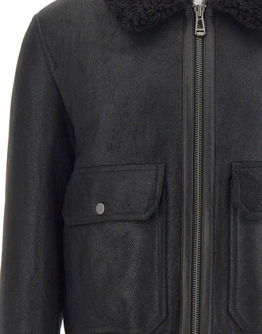 BELSTAFF "Northwind Shearling Jacket" BLACK Uomo 