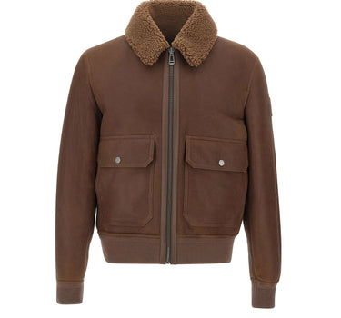 BELSTAFF "Northwind Shearling Jacket" BROWN Uomo 