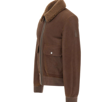 BELSTAFF "Northwind Shearling Jacket" BROWN Uomo 