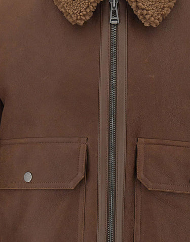 BELSTAFF "Northwind Shearling Jacket" BROWN Uomo 