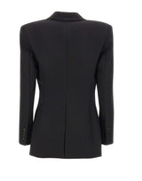 BLUMARINE Blazer sartoriale con rose plissé 3D BLACK Donna 