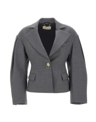 BLUMARINE Blazer con maniche balloon GREY Donna 