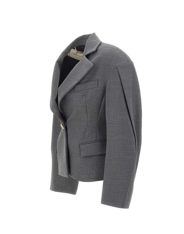 BLUMARINE Blazer con maniche balloon GREY Donna 