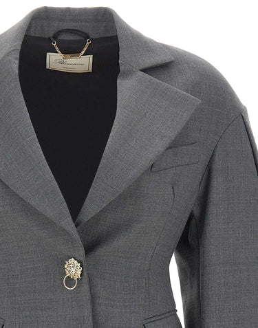 BLUMARINE Blazer con maniche balloon GREY Donna 