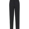 BLUMARINE Pantaloni dritti in fresco di lana BLACK Donna 