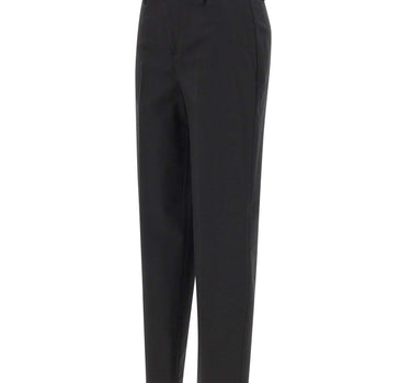 BLUMARINE Pantaloni dritti in fresco di lana BLACK Donna 