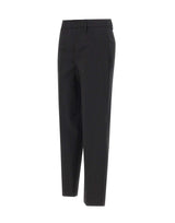 BLUMARINE Pantaloni dritti in fresco di lana BLACK Donna 