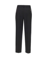 BLUMARINE Pantaloni dritti in fresco di lana BLACK Donna 