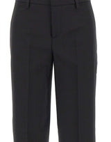 BLUMARINE Pantaloni dritti in fresco di lana BLACK Donna 