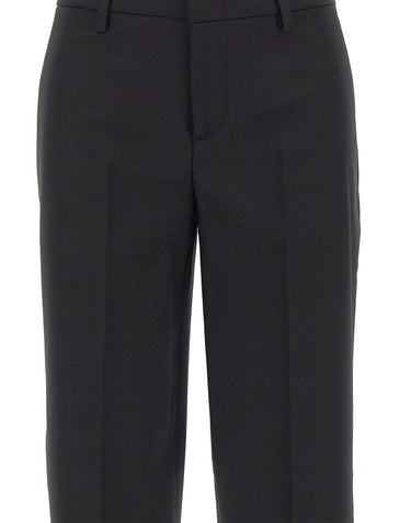 BLUMARINE Pantaloni dritti in fresco di lana BLACK Donna 
