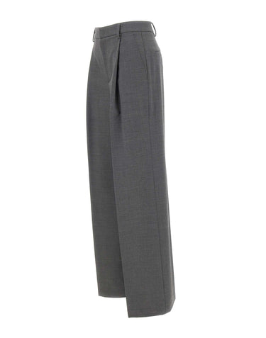 BLUMARINE Pantaloni a palazzo con pinces GREY Donna 