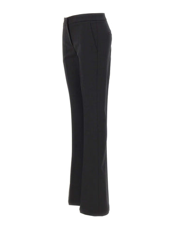 BLUMARINE Pantaloni a zampa in fresco di lana BLACK Donna 