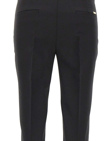 BLUMARINE Pantaloni a zampa in fresco di lana BLACK Donna 
