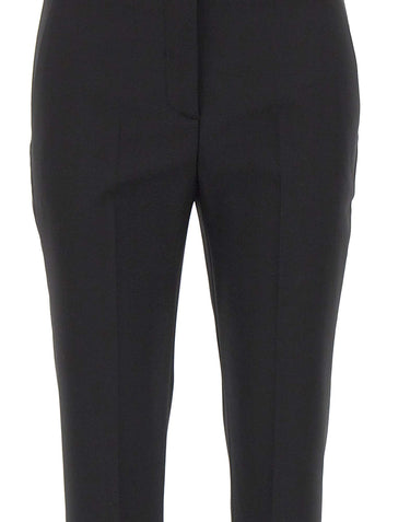 BLUMARINE Pantaloni a zampa in fresco di lana BLACK Donna 